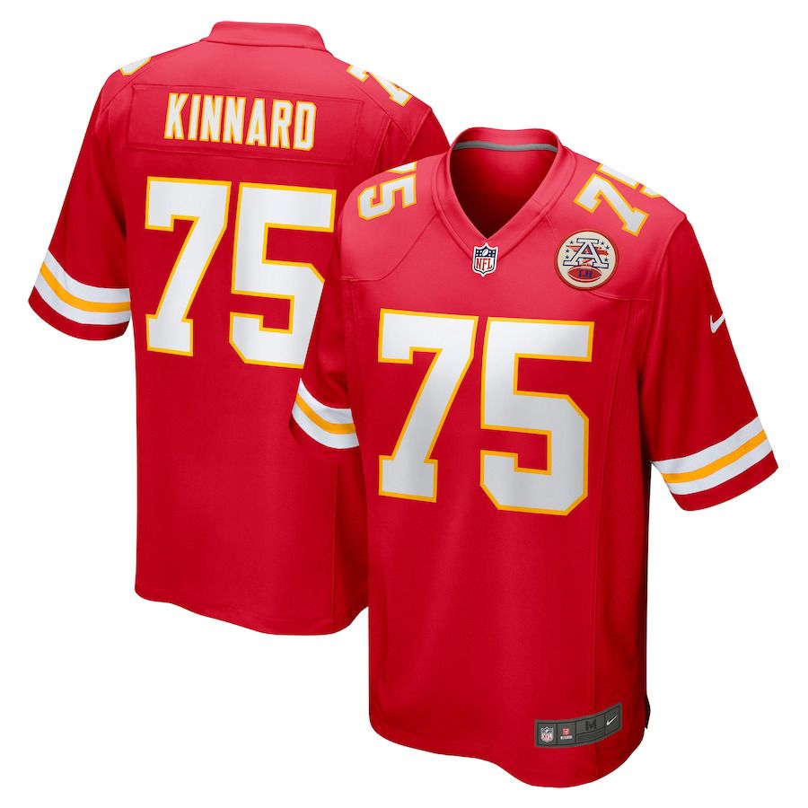 Men Kansas City Chiefs #75 Darian Kinnard Nike Red Game Player NFL Jersey
